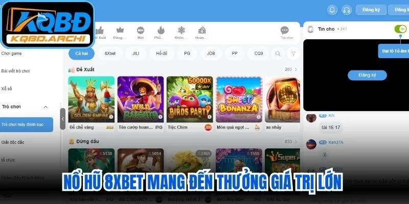 Nổ hũ 8XBET mang đến thưởng giá trị lớn cùng những vòng quay thú vị